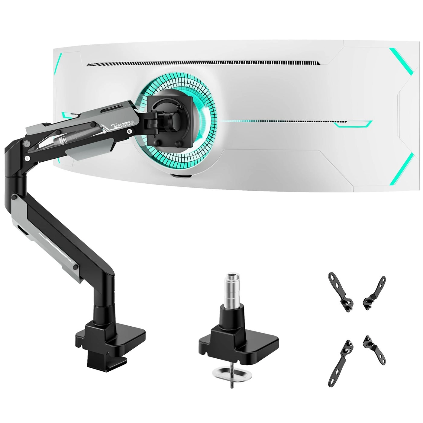 ARES WING Single Monitor Arm - 24"-57" 75/100/200