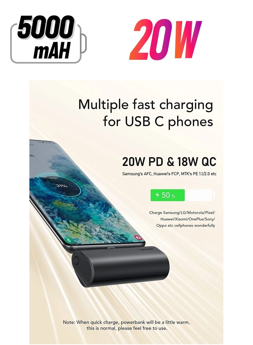 VEGER - 5000 Watt-hour 20W