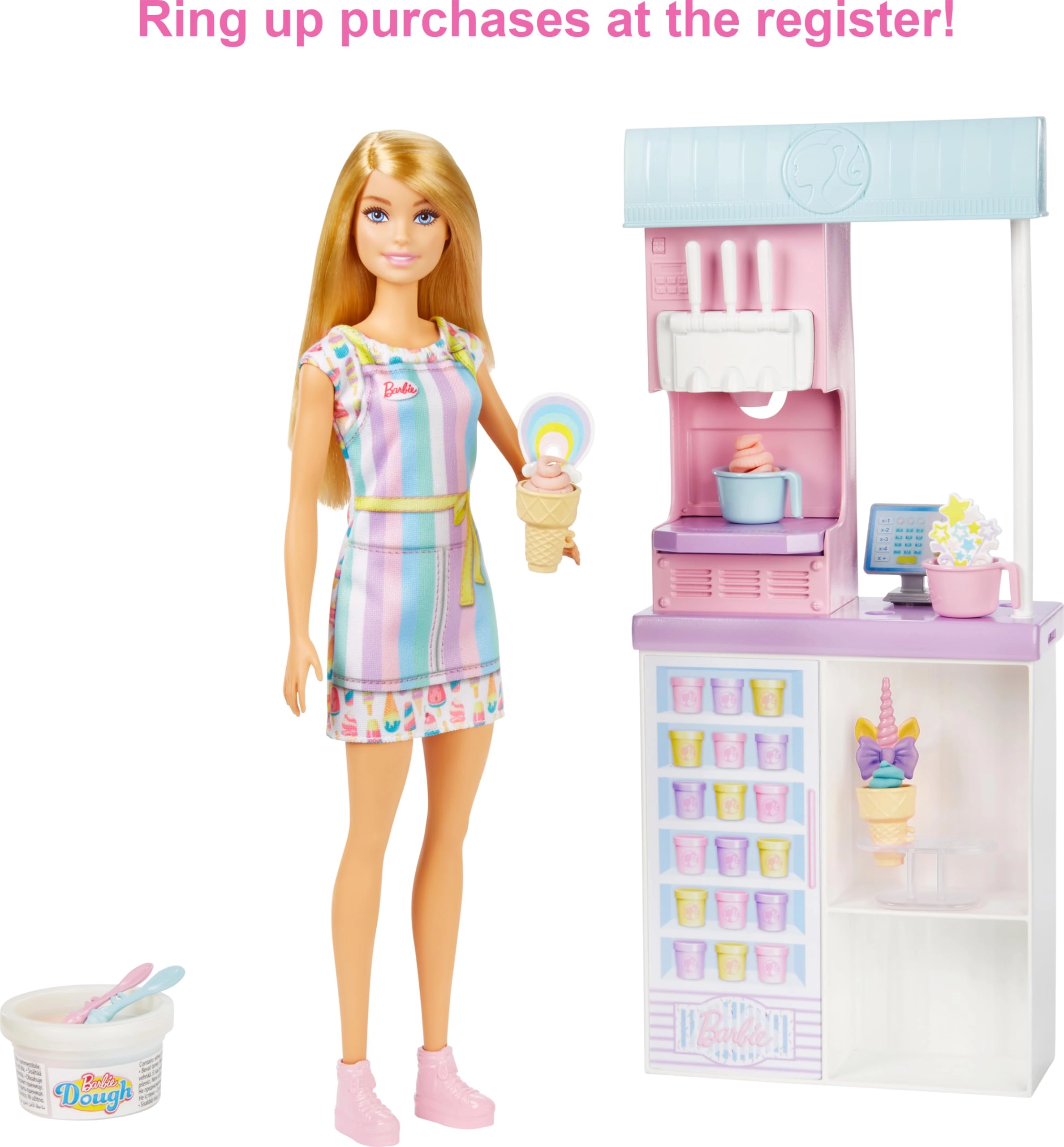 Barbie Ice Cream Shop Set - 12 inches Blonde Ages 3+