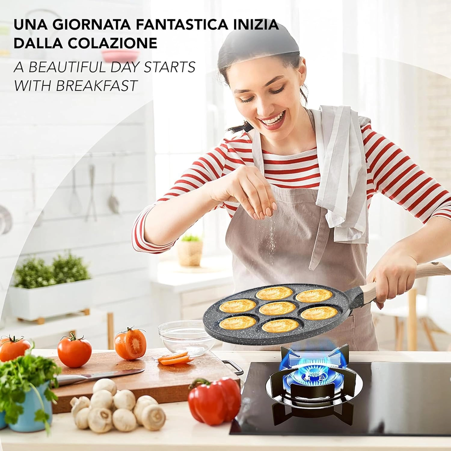 7-Shape Frying Pan - 29 x 26.5 cm Non-stick