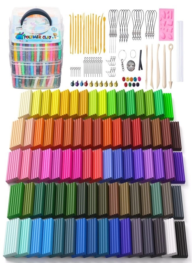ARTME Polymer Clay Kit - 82 Colors Oven Bake