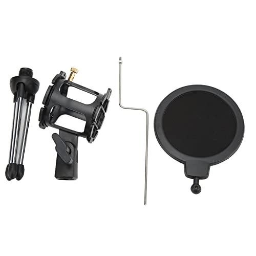 Microphone Pop Filter Holder - Shockproof Foldable Tripod