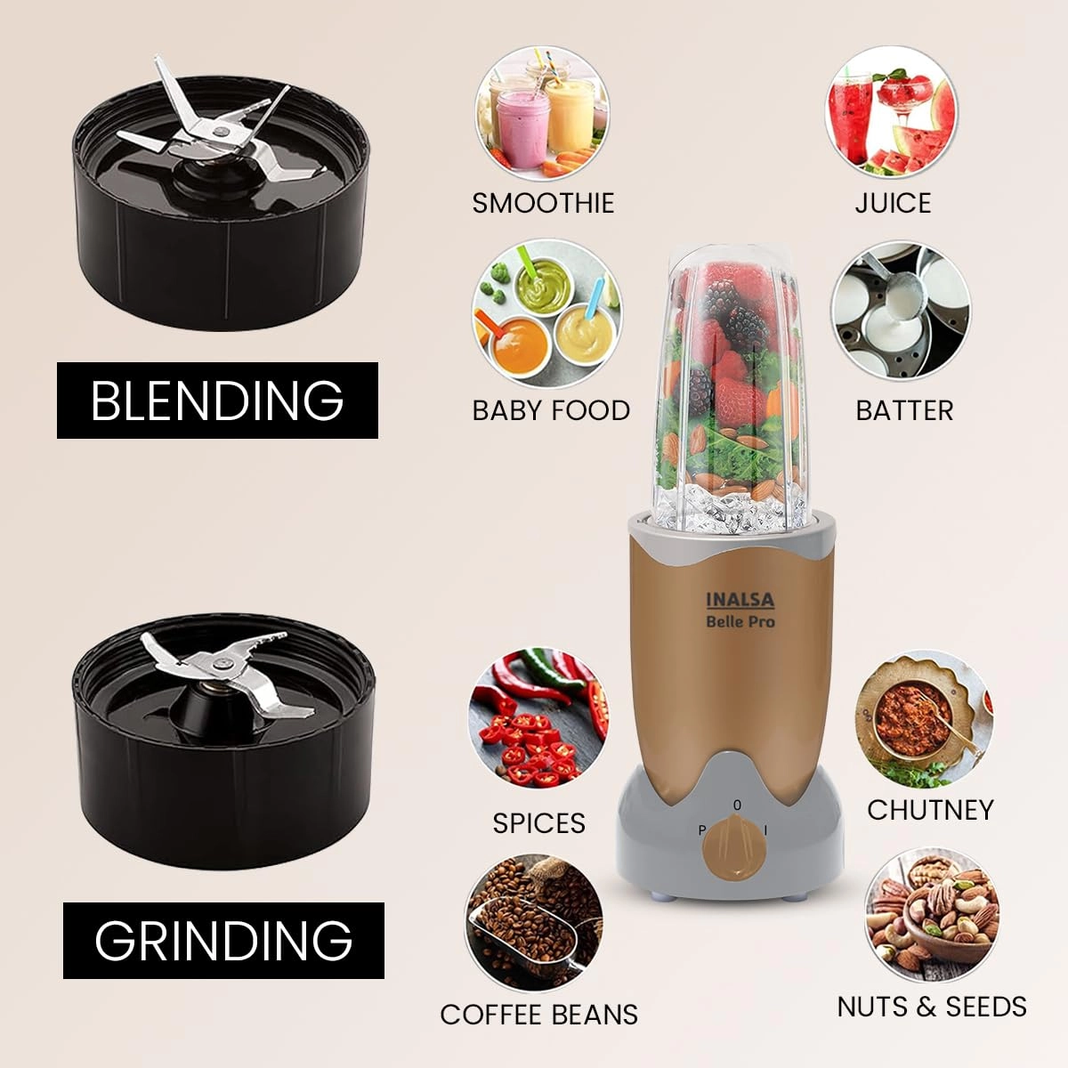 Bullet Mixer Grinder - 500ml 600 W