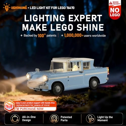 Led Light for Lego 76470 Enchanted Flying Ford Anglia - Easy Install Hidden Wiring Colorful