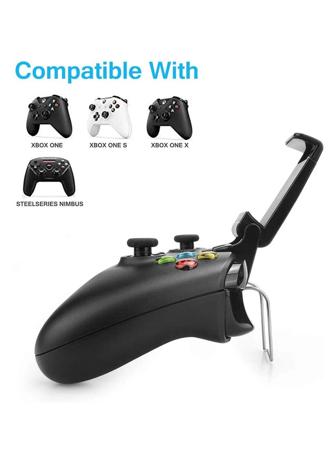 Controller Phone Mount Clip - Foldable 160-degree Viewing Angle for Xbox One
