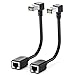 Cat6 Extension Cable - 2Pack 90 Degree RJ45 Male to Female