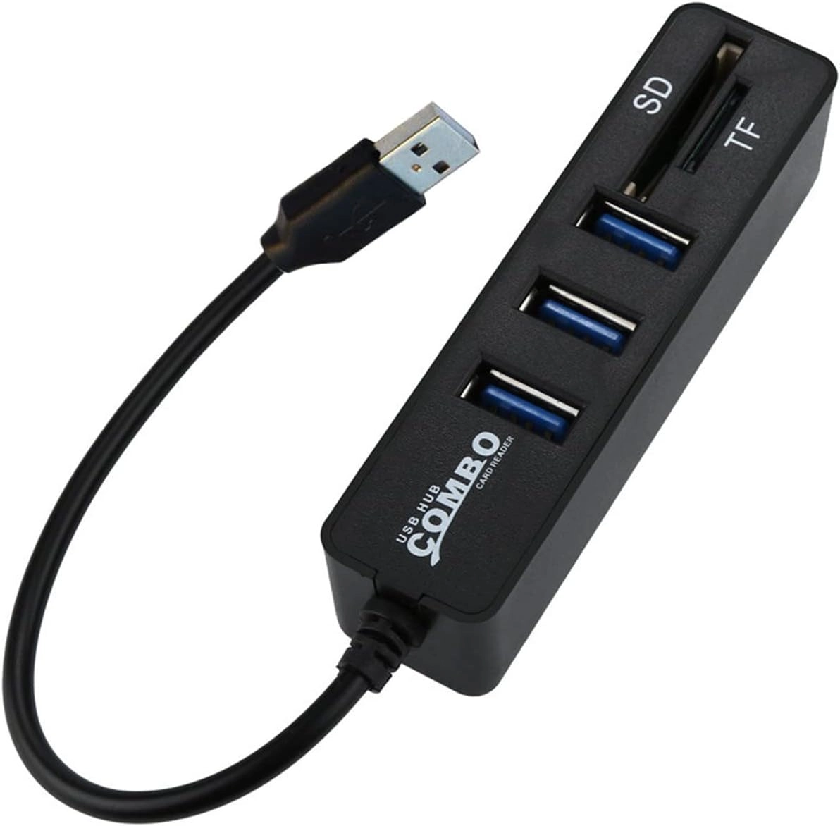 USB Hub Adapter - 3 Port USB 2.0 TF/SD Card Reader 480Mbps