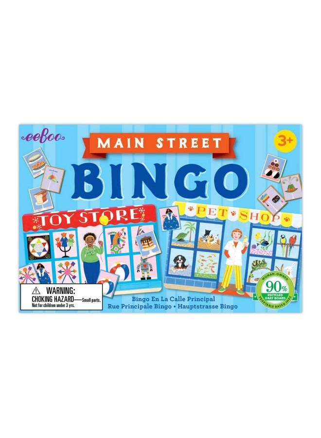 eeBoo Main Street Little Bingo Game - Ages 3 and up