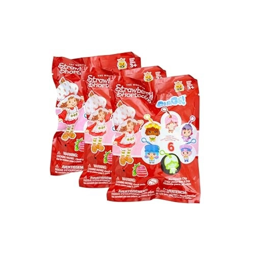 Strawberry Shortcake Cheebee Keychain - Mystery Blind Bag 3-Pack
