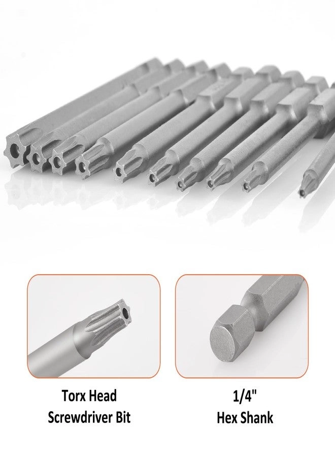 Torx Head Screwdriver Bit Set - 11 Piece 3 Inch Long