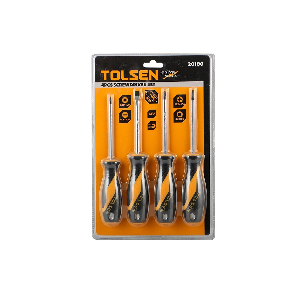 FAEBER 20180 Magnetic Slotted and Phillips Screwdriver Set (4 Pcs)