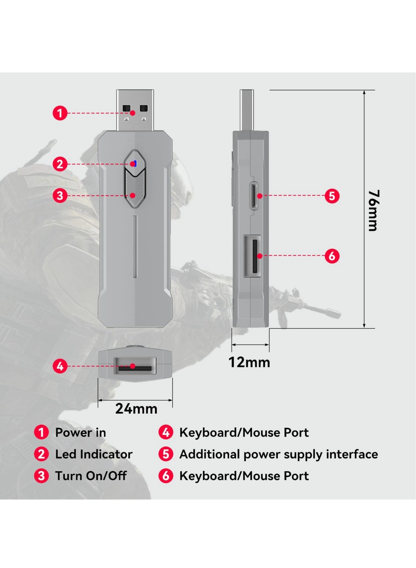 Mouse and Gaming Keyboard Adapter - Android Key Mapping