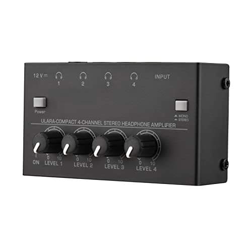 4-channel Stereo Headphone Amplifier - Ultra-compact Mono & Stereo Switch