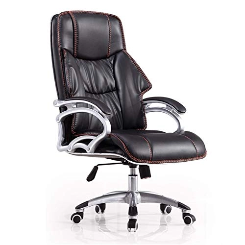 Desk Chair - PU Leather Brown High Back