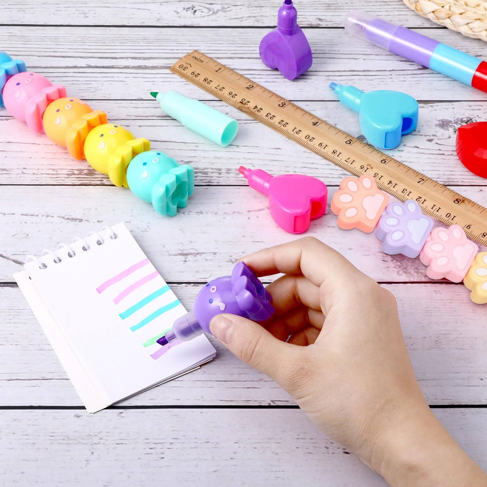 Mini Highlighter Pens - colorful Fine Pack