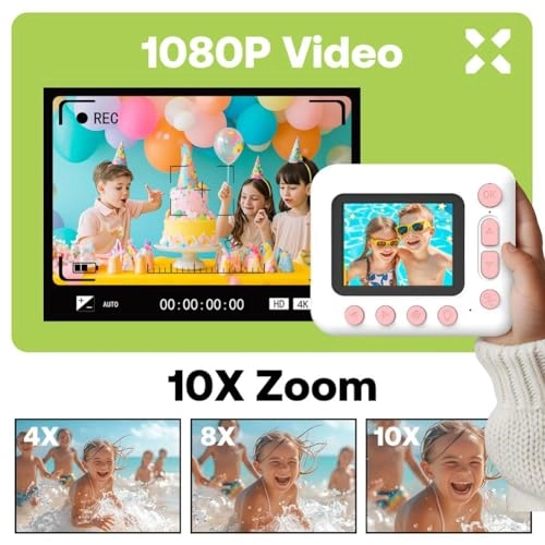 Mini HD Sports Camera - 1080p Instant Printing