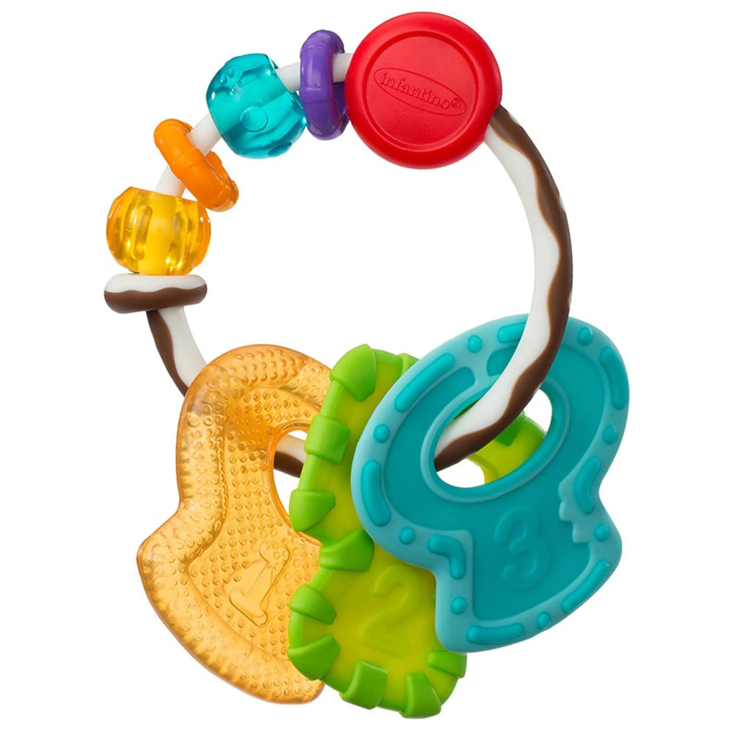 Infantino Slide & Chew Teether Keys - BPA-free Suitable for 0 month and above