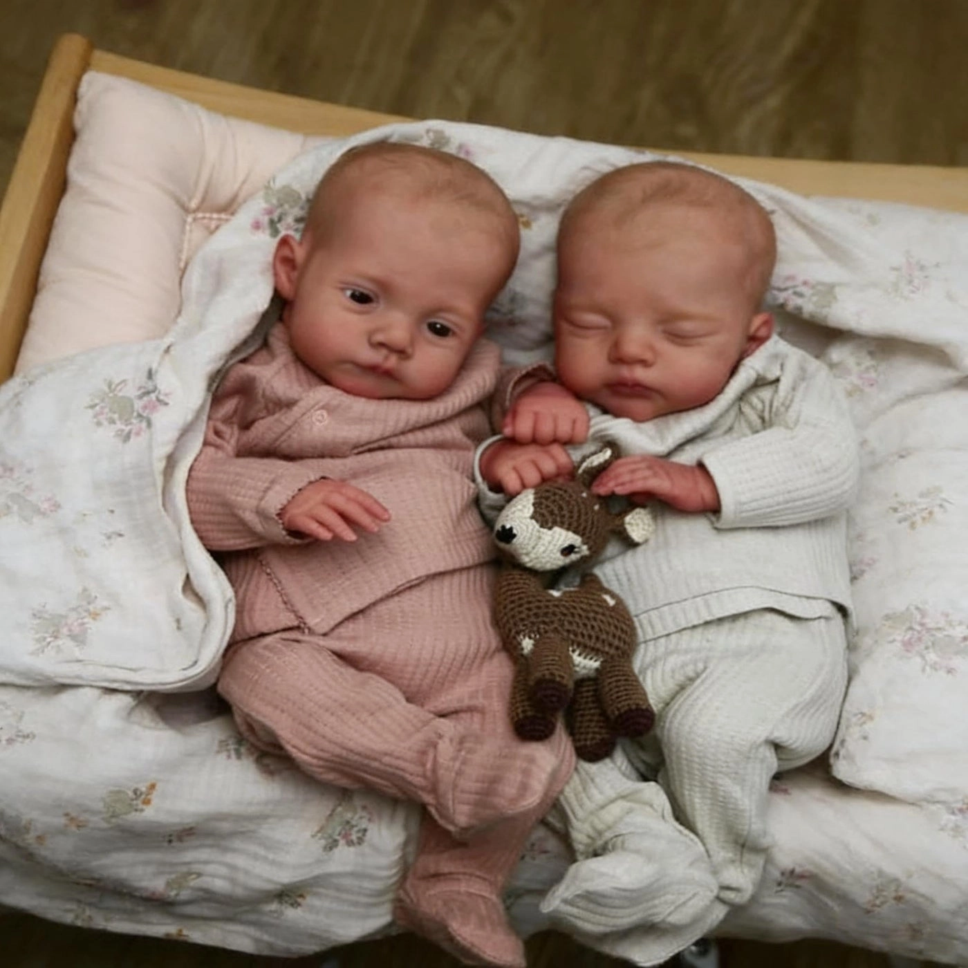 Reborn Baby Doll - 18Inch Boy + Reborn Baby Doll - Girl Sleeping Ages 3+