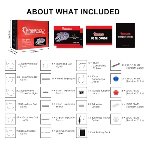 Led Lighting Kit for Star Wars Ultimate Millennium Falcon - for LEGO 75192