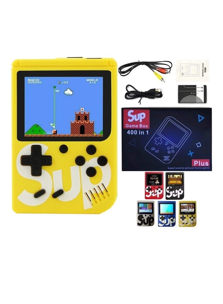 Handheld Game Console - 400 Built-in Games 3-Inch Color Screen Rechargeable Battery