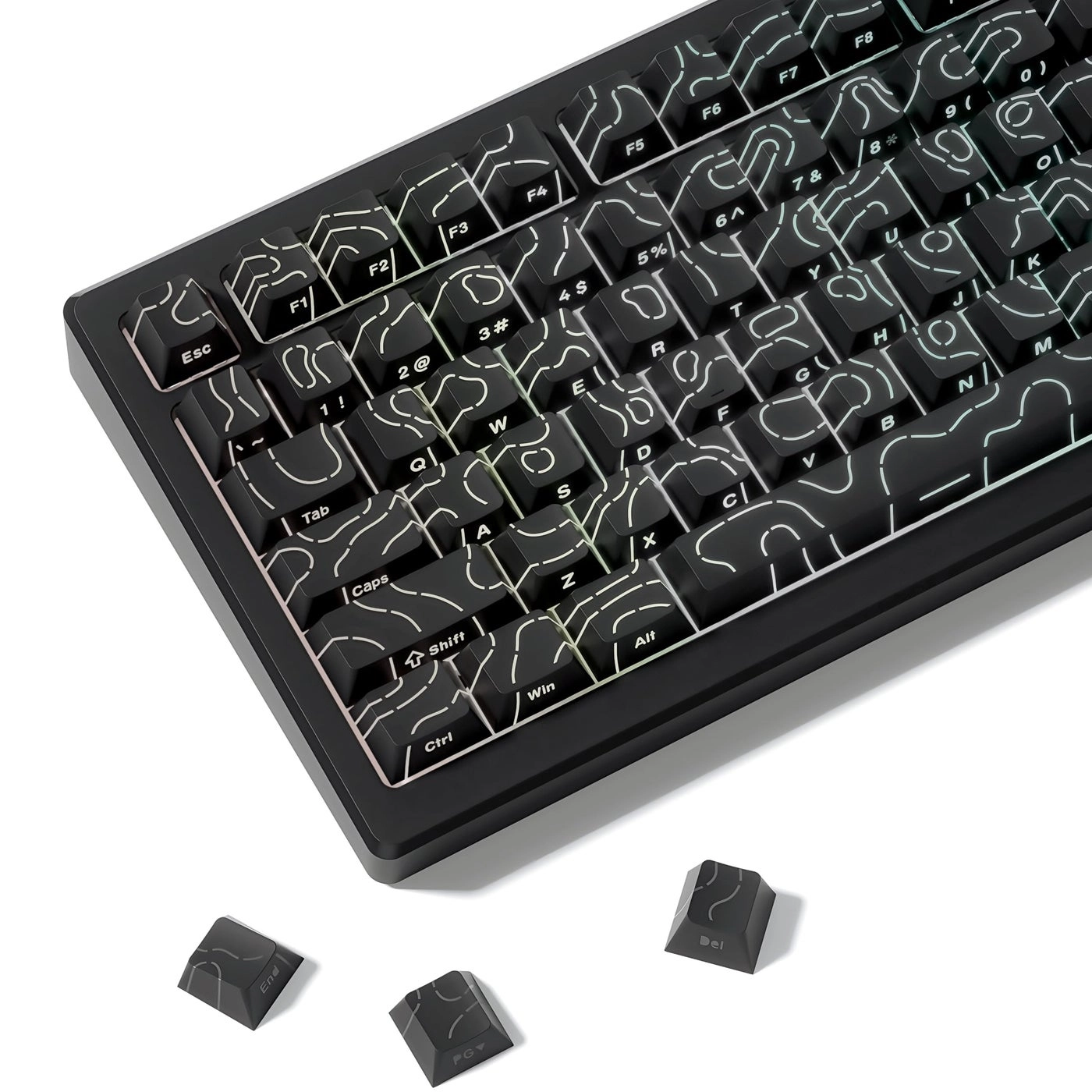 Side Printed-PBT keycaps - Cherry Profile Wired