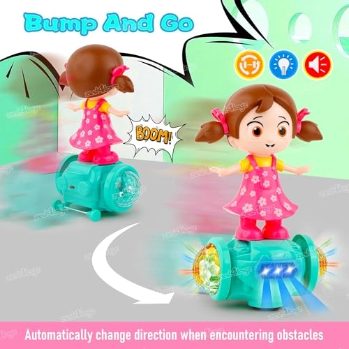 360 Degree Rotating Musical Dancing Girl Doll - 12 months and up