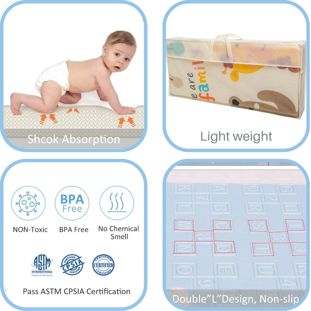 Baby Reversible & Foldable Playmat - Suitable for 0 months & above