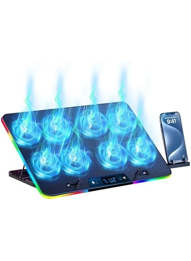Cestbella RGB Laptop Cooling Pad - 8-Fan 12 to 17 inches