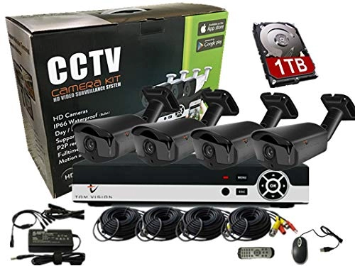 4CH 1080N AHD DVR + 1080P Bullet Camera - 4PCS + Hard Disk - 1TB