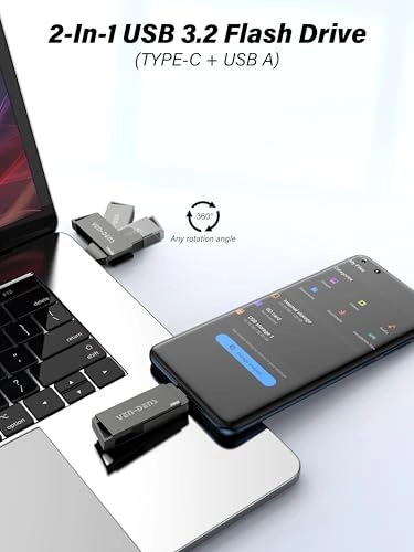 2-in-1 Flash Drive - USB 3.2 Type-C & USB-A 256GB