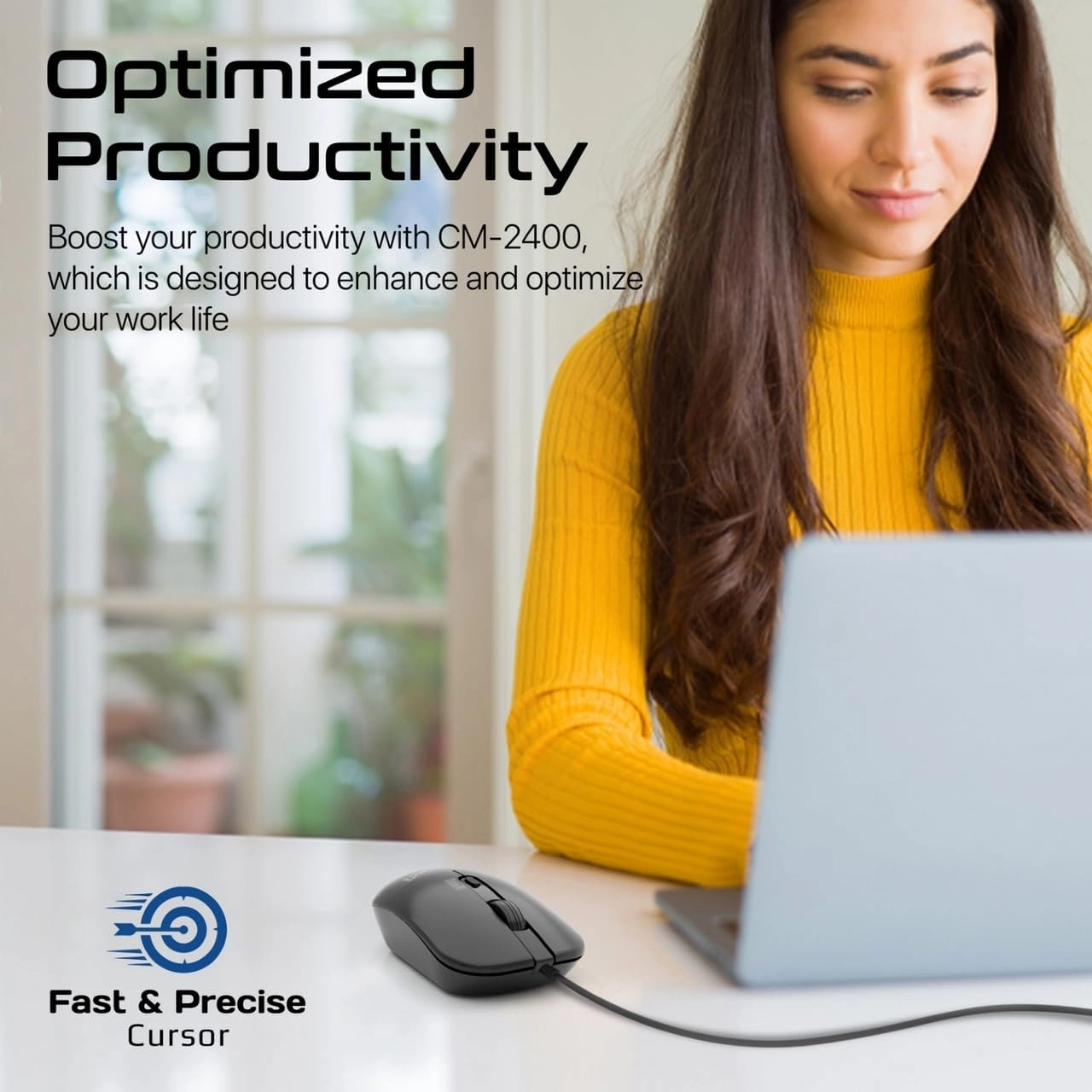 CM-2400 Optical Mouse - Wired