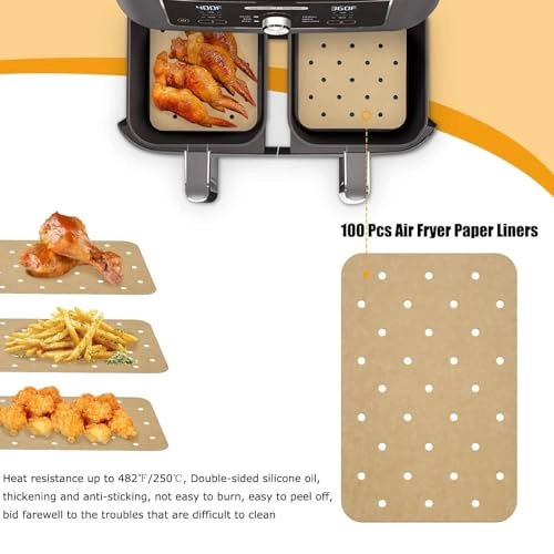Air Fryer Accessories - 304 Stainless Steel, silicone, greaseproof paper Set of 8