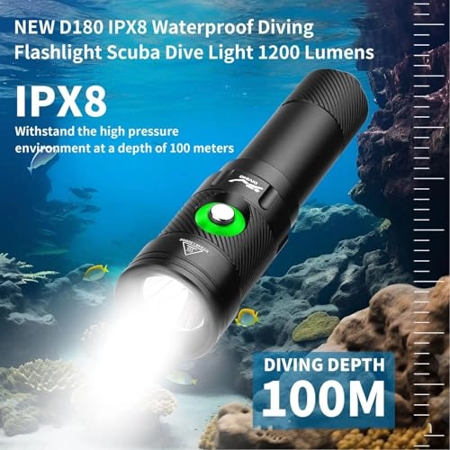 Dive Light - 1200lm IPX8 170 meters