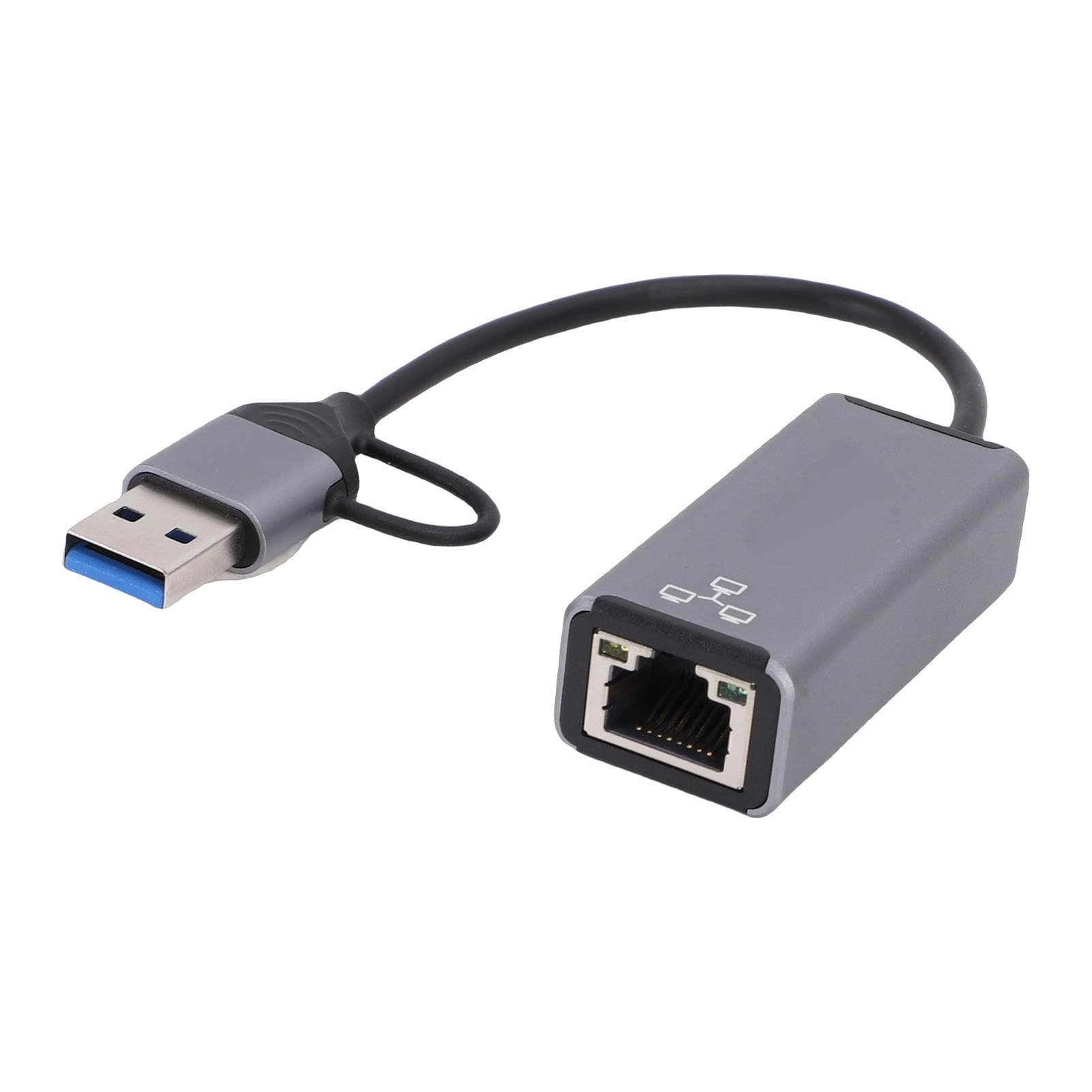 GOWENIC USB C USB A Ethernet Adapter - USB C + USB A