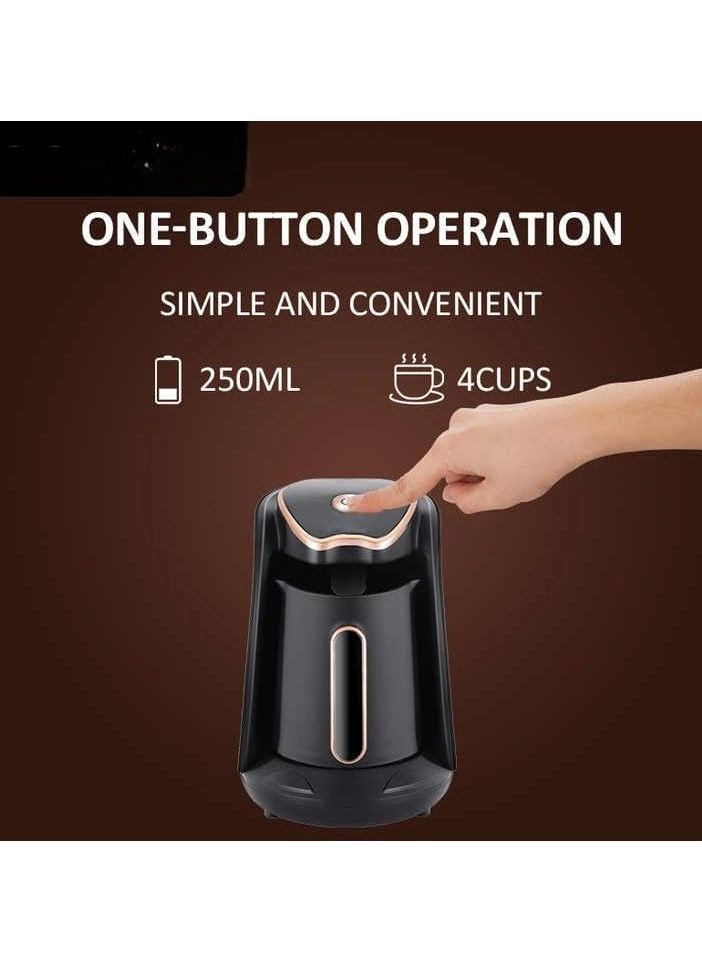 Automatic Turkish Coffee Maker - 250ml (4 Cup) One-Touch Operation 600 W