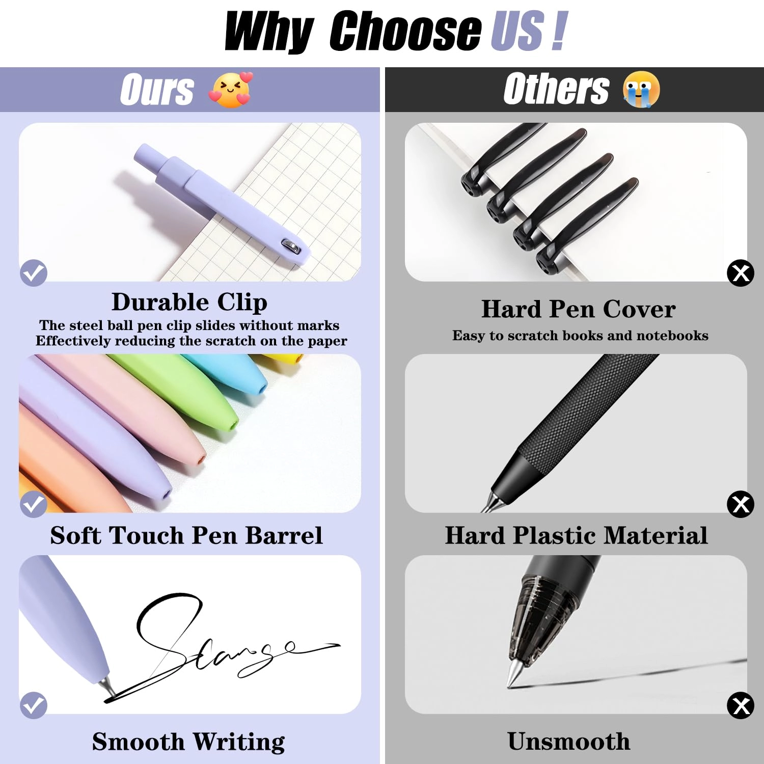 Aesthetic Pens - 8 Pcs 0.5mm