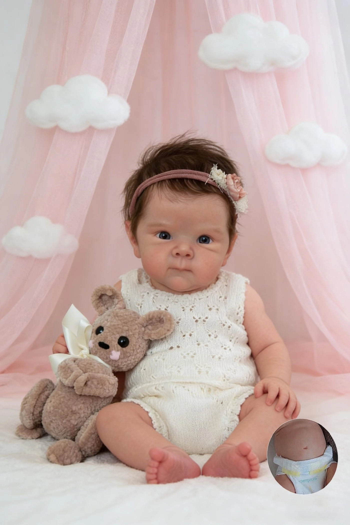 Reborn Baby Doll - 20 Inch Vinyl Girl Ages 36 months+