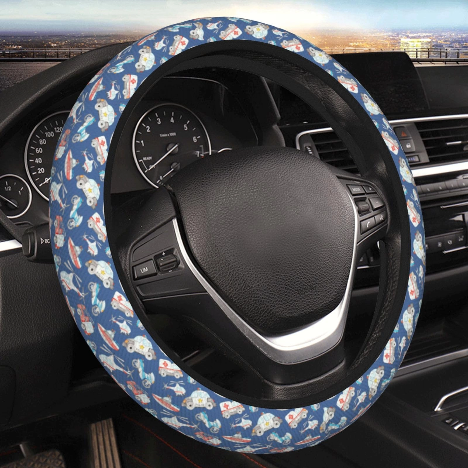 guangzhoufengluanshangmao Steering Wheel Cover - 15 Inch Universal Non-Slip