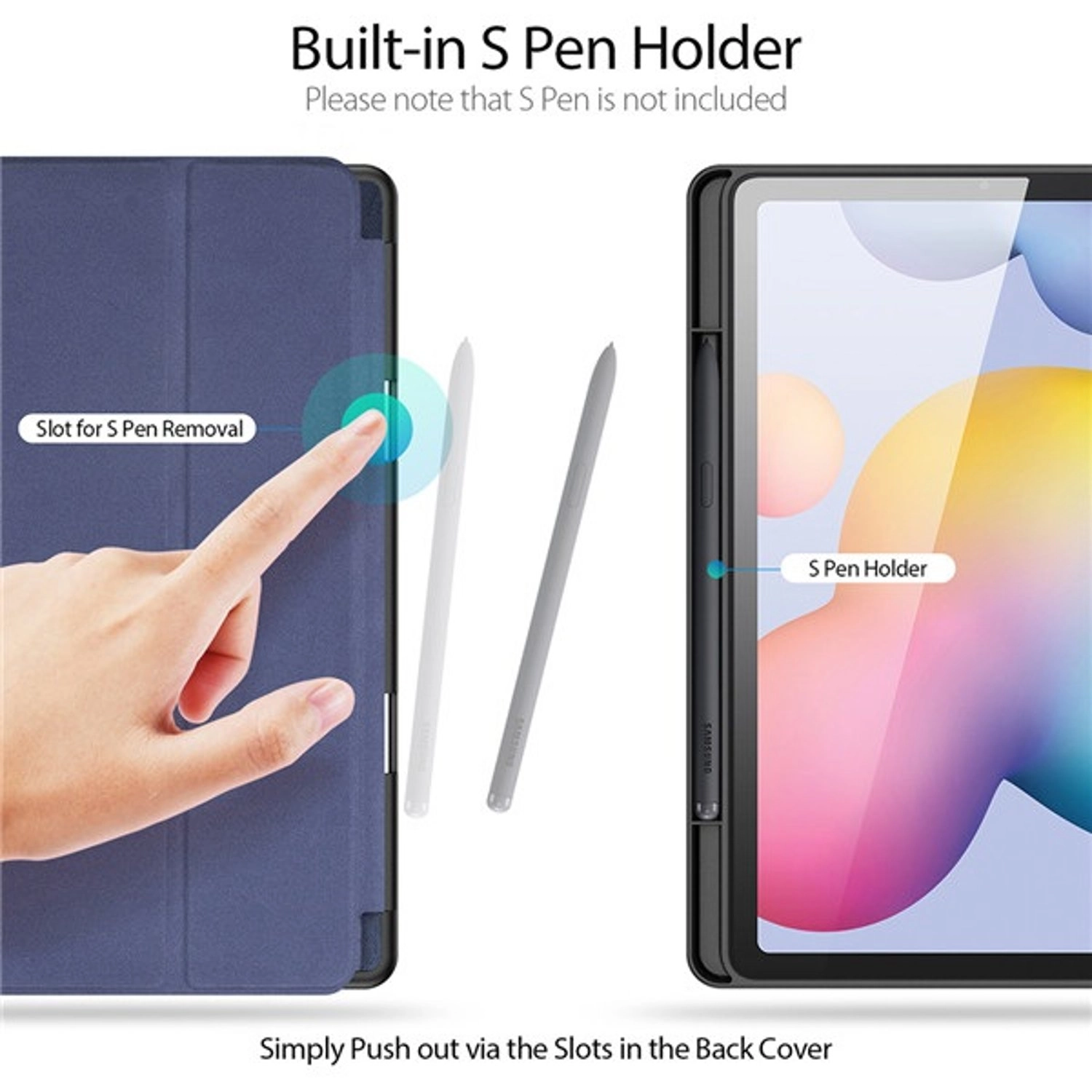 Folio Case with S Pen Holder for Samsung Tab S6 Lite (P610/P613/P615/P619)