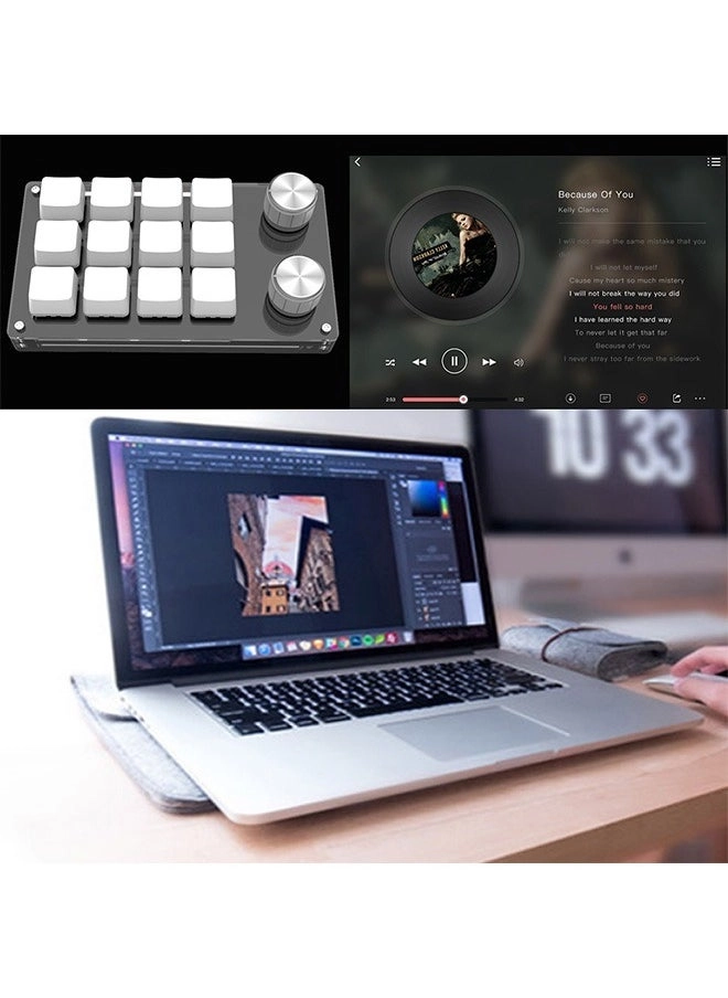 12-Key Macro Mini Keyboard - Wired/Wireless