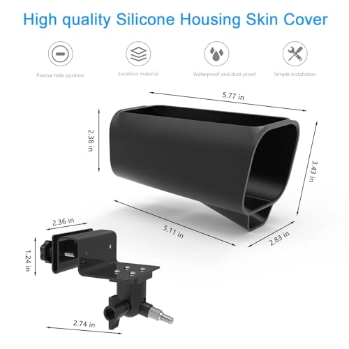 Silicone Case - eufyCam S3 Pro black + Gutter Mount
