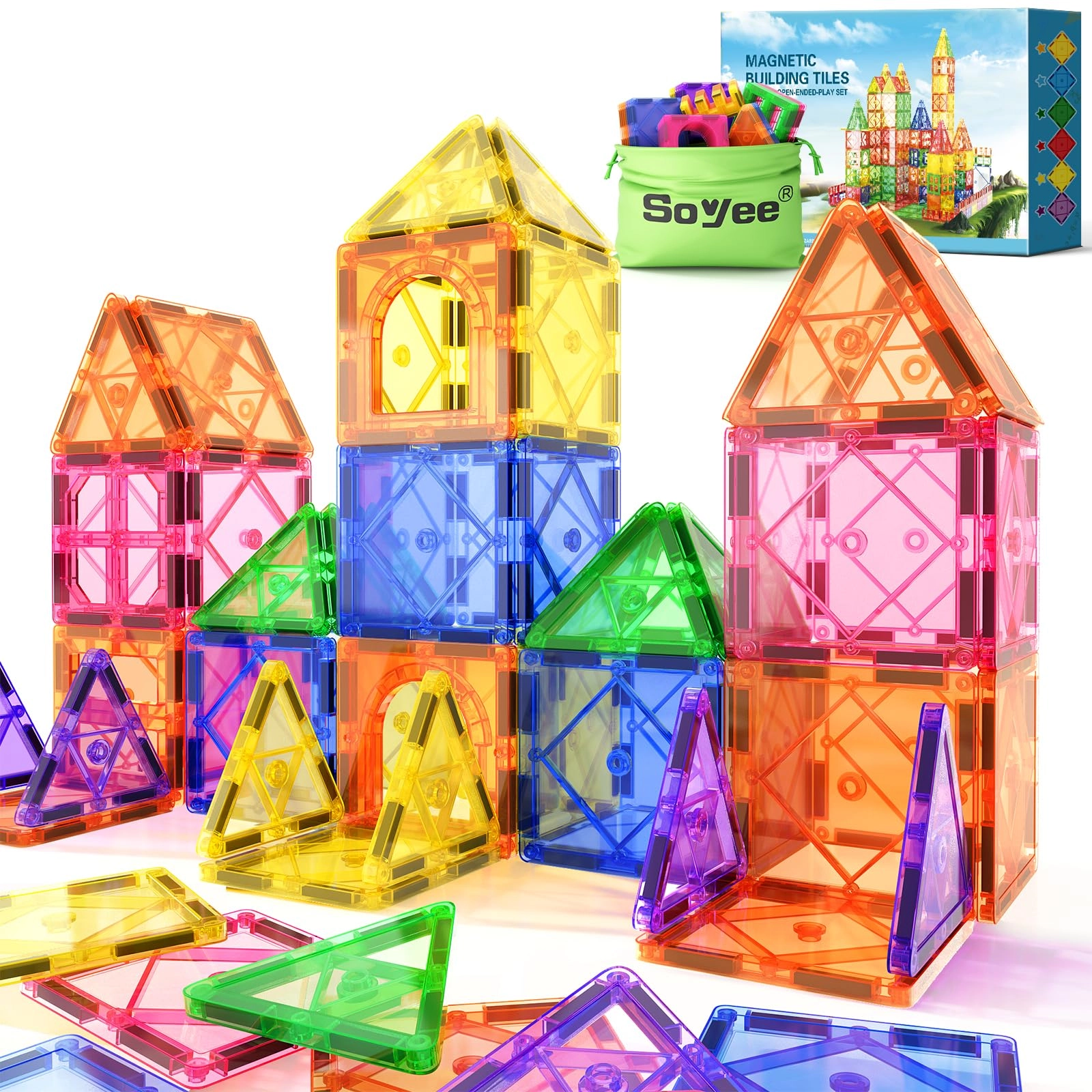 Soyee Magnetic Tiles - Animals 32pcs