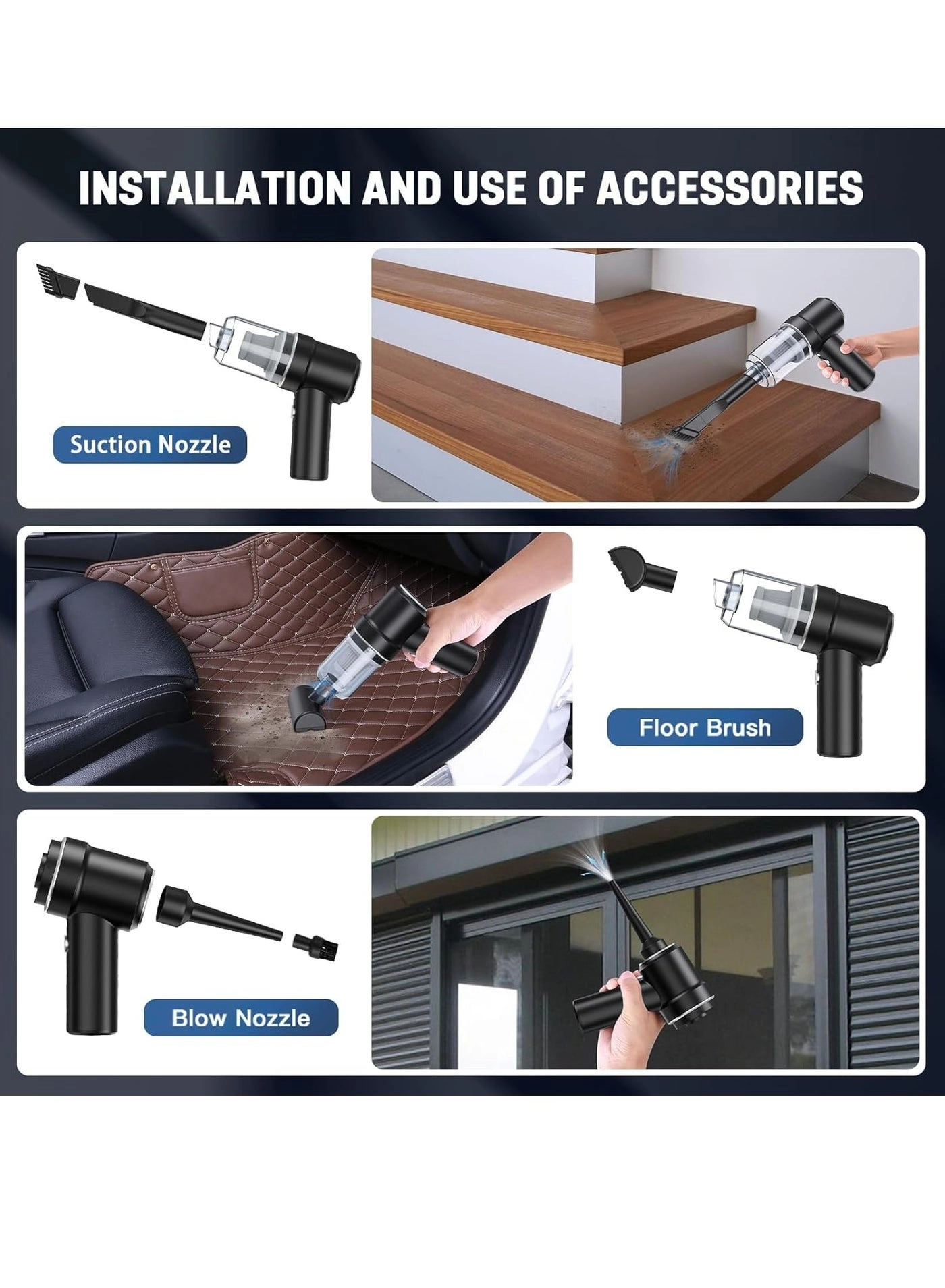 Cordless Vacuum Cleaner - 4000mAh