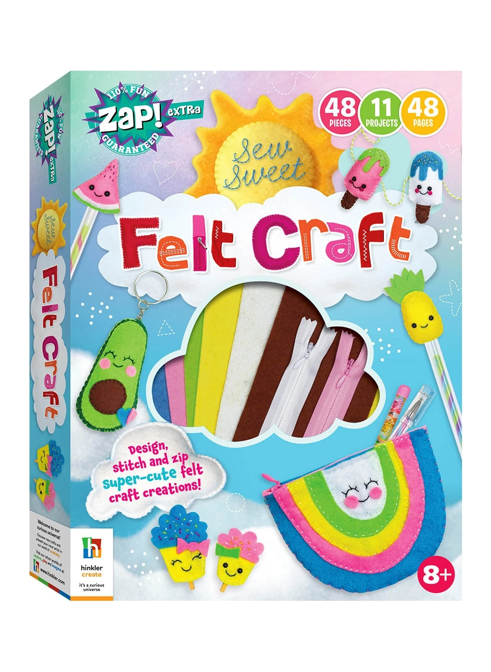 COLOR LAND CHILDRENS TOYS CENTER LLC Zap Extra Sew Sweet Felt Craft - 6 colors 30 adhesive beads