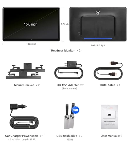 Car Headrest Monitor - 15.6 inch