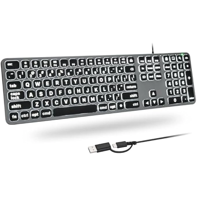 LARGE PRINT BACKLIT KEYBOARD