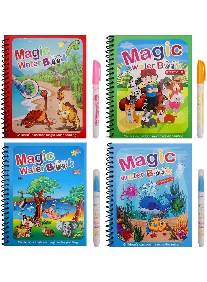 Sassyvilla Reusable Magical Water Painting Book - 2 Books Magic Doodle Pen