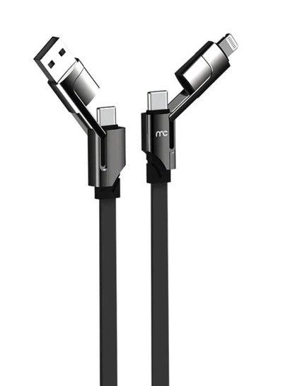 4-in-1 USB-A & Type-C to Type-C & Lightning Cable - 1.2m