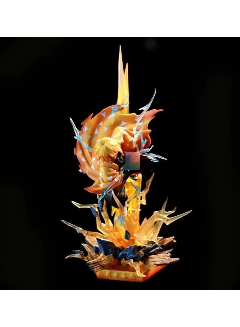 Zenitsu Agatsuma Double Head Sculpture - PVC