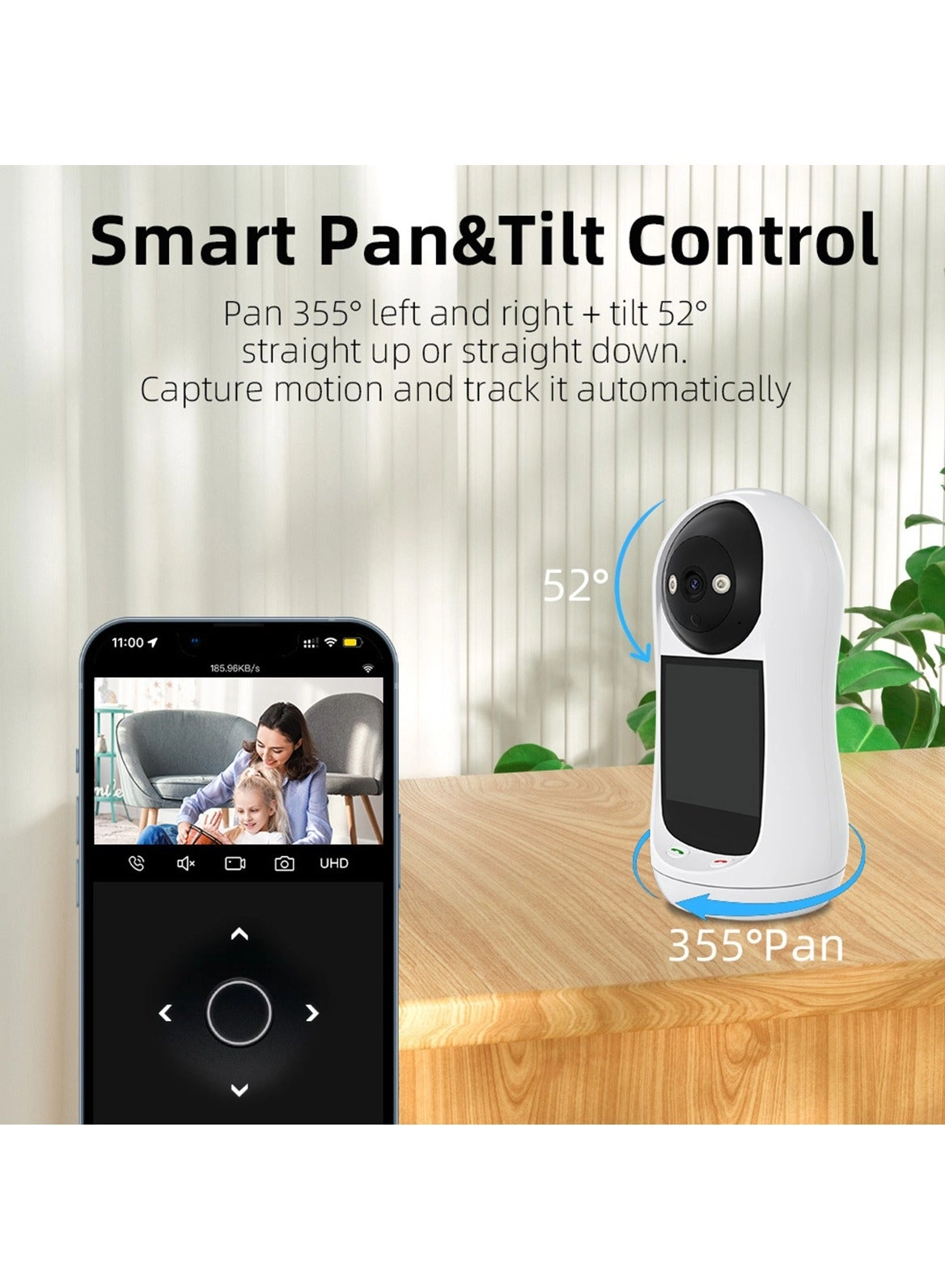 Wireless Baby Monitor - 2MP Two-Way Intercom